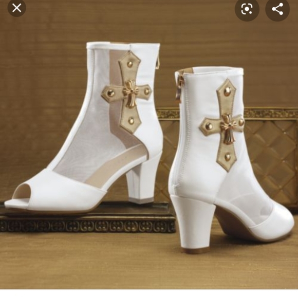 Midnight Velvet Shoes - Midnight Velvet Cross and Mesh Bootie